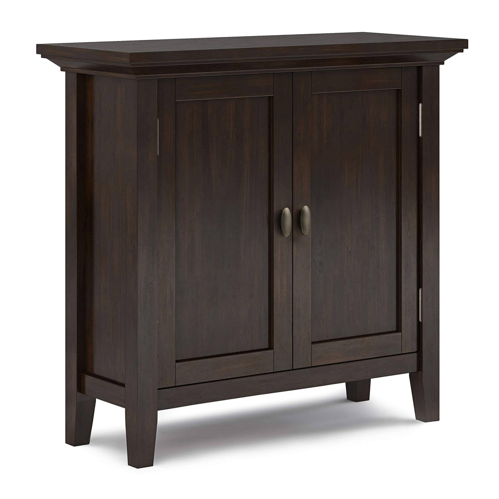 Solid Wood Low Storage Cabinet in Brunette Brown A5468