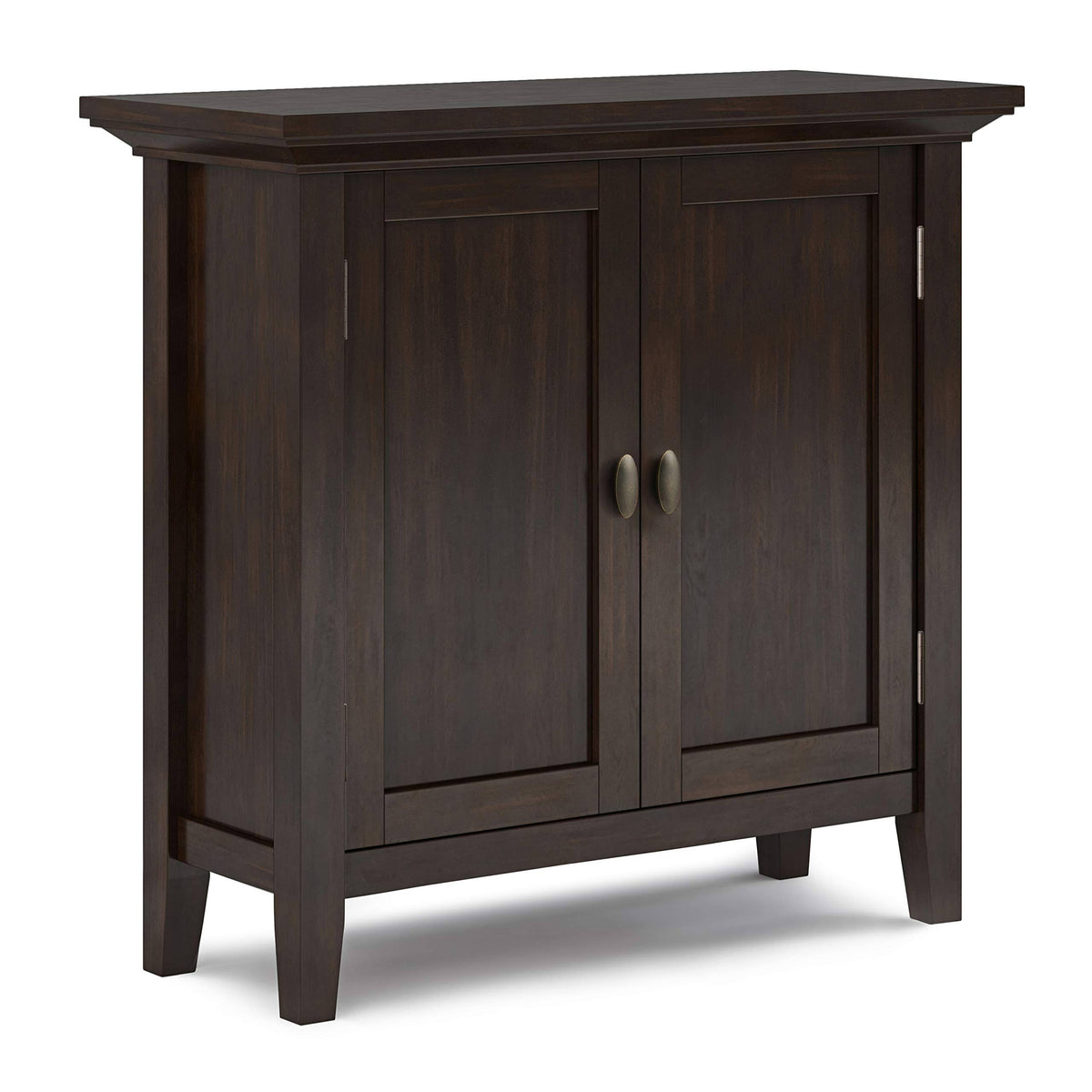 Solid Wood Low Storage Cabinet in Brunette Brown A5468