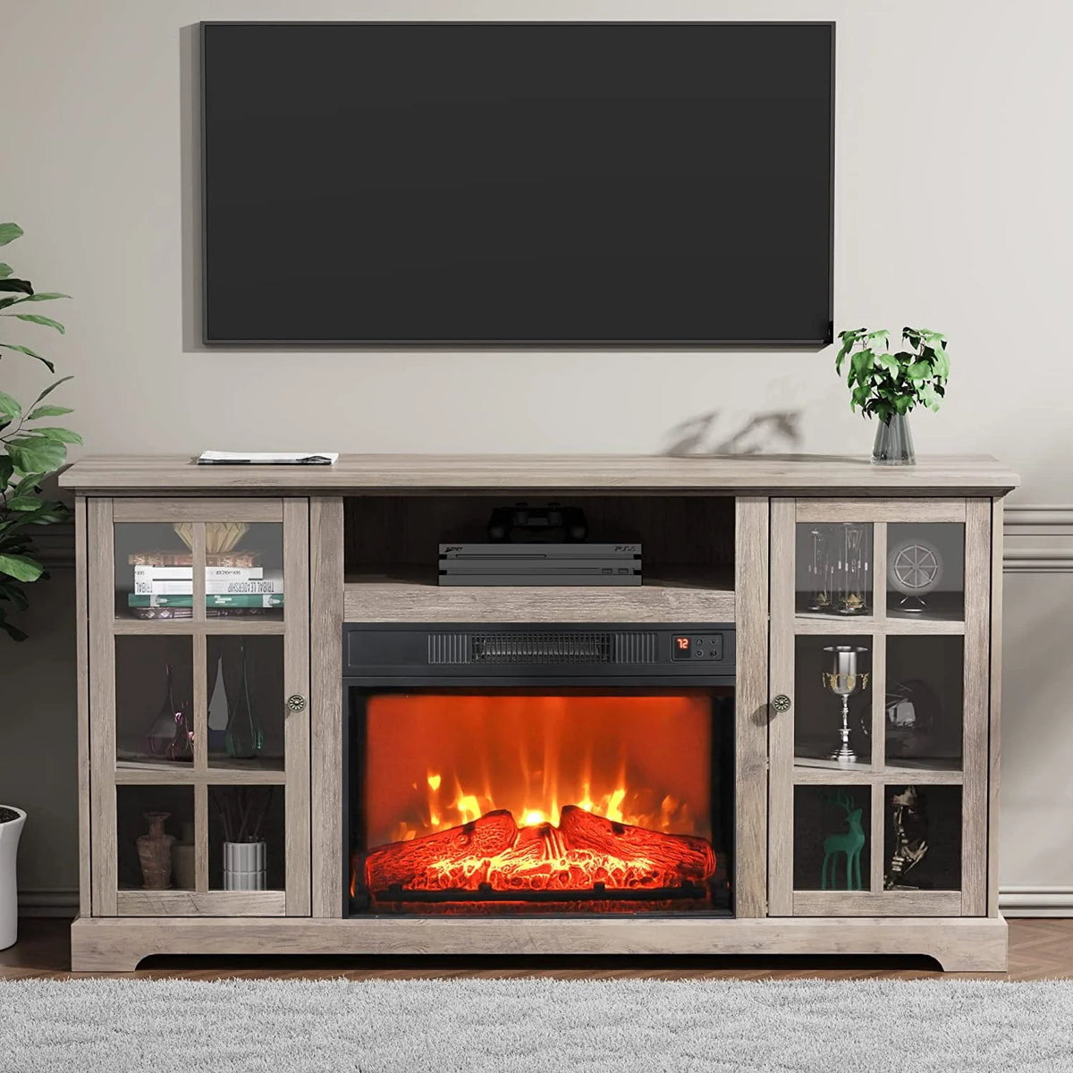 White Fireplace TV Stand Z26151