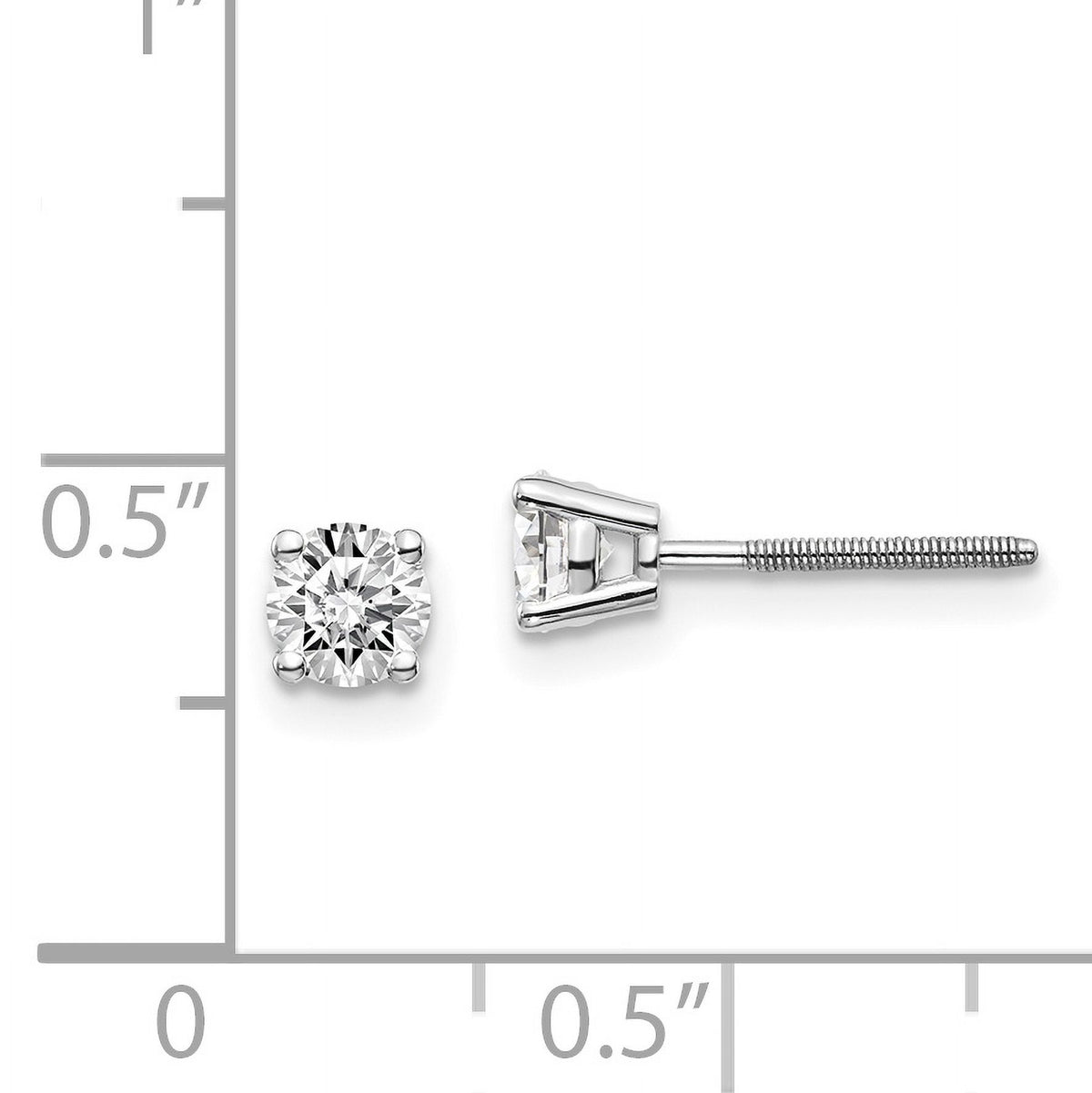 14kw 0.60ct SI3 G-I Diamond Stud Earrings M6304