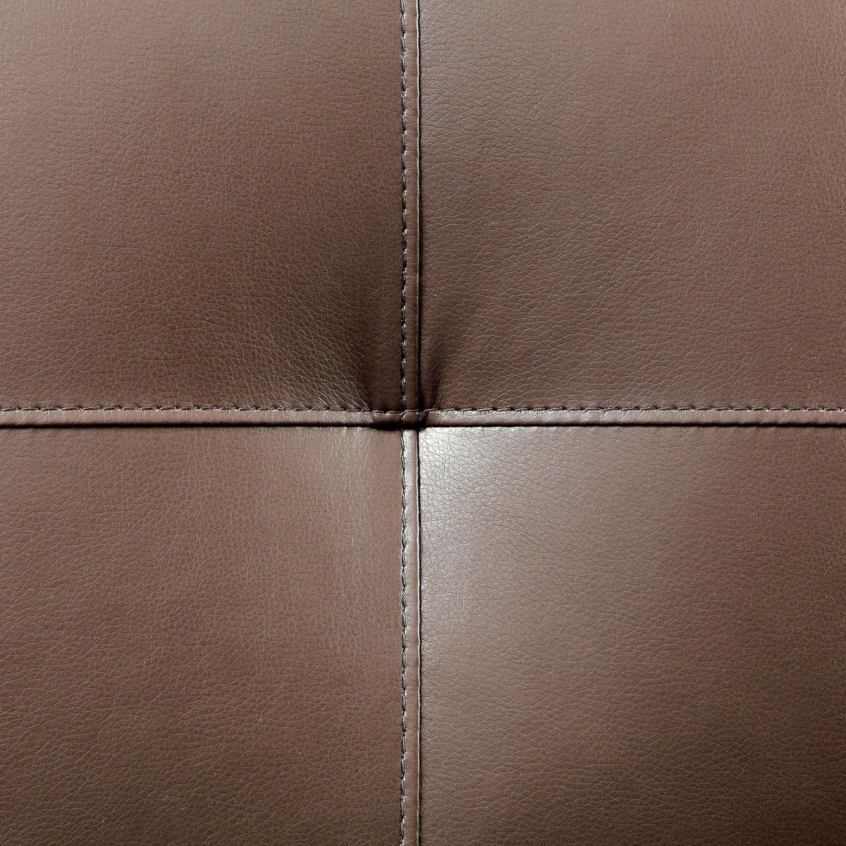 Brown Faux Leather L-Shaped Sectional Sofa K4336