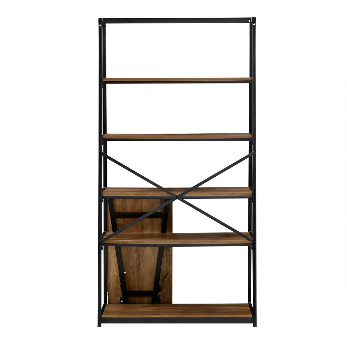 Folding Desk with Bookcase U5117
