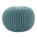 Aqua Round Pouf Ottoman A18621