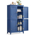 Forest Green 4 Door Freestanding Bathroom Storage Cabinet with Adjustable Shelves E5808