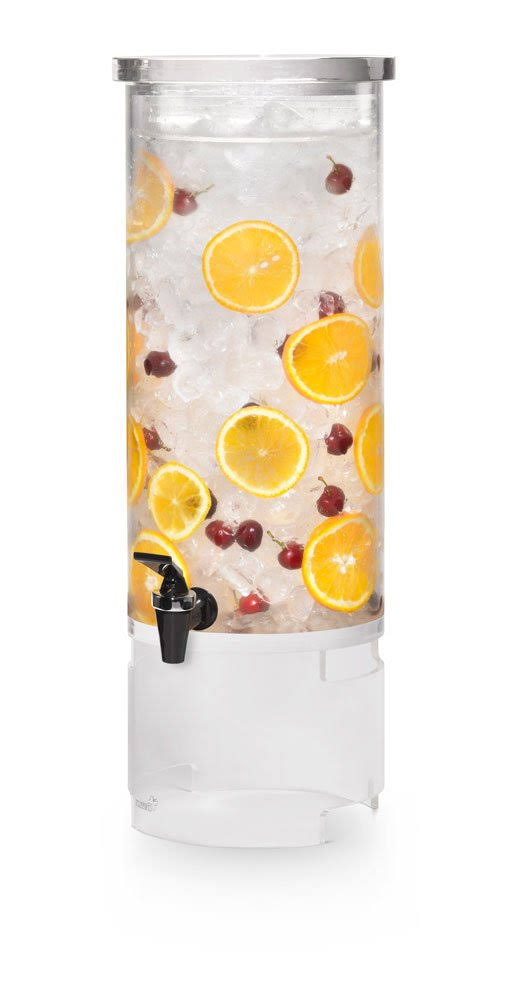 3 Gallon Round Clear Acrylic Beverage Dispenser A49202