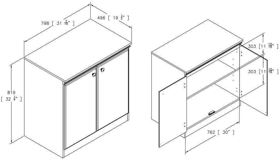Small 2-Door Storage Cabinet in Royal Cherry Y9205