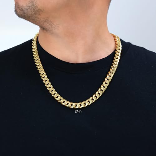 14k Yellow Gold Miami Cuban Link Chain Necklace X75172