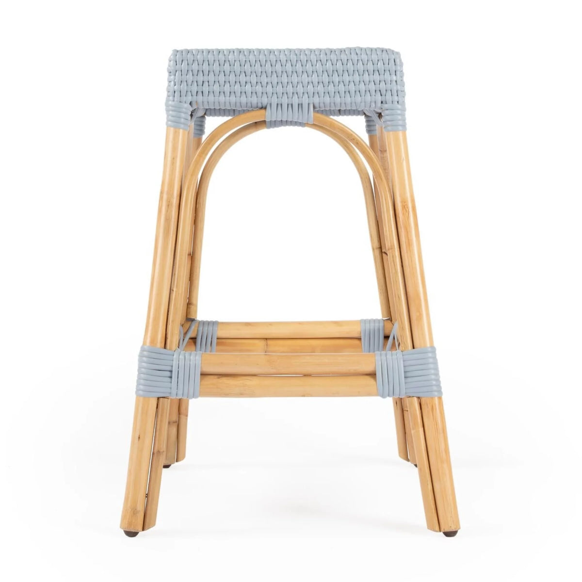 Baby Blue Rattan Counter Stool V752