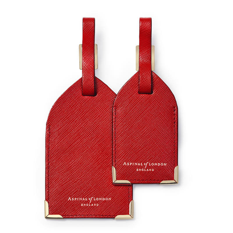 Set of 2 Red Luggage Tags Y3747