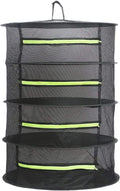 4-Layer Folding Nylon Mesh Drying Rack with Carrying Bag T6430