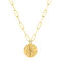 10K Yellow Gold Paperclip Chain Pendant Necklace I462751