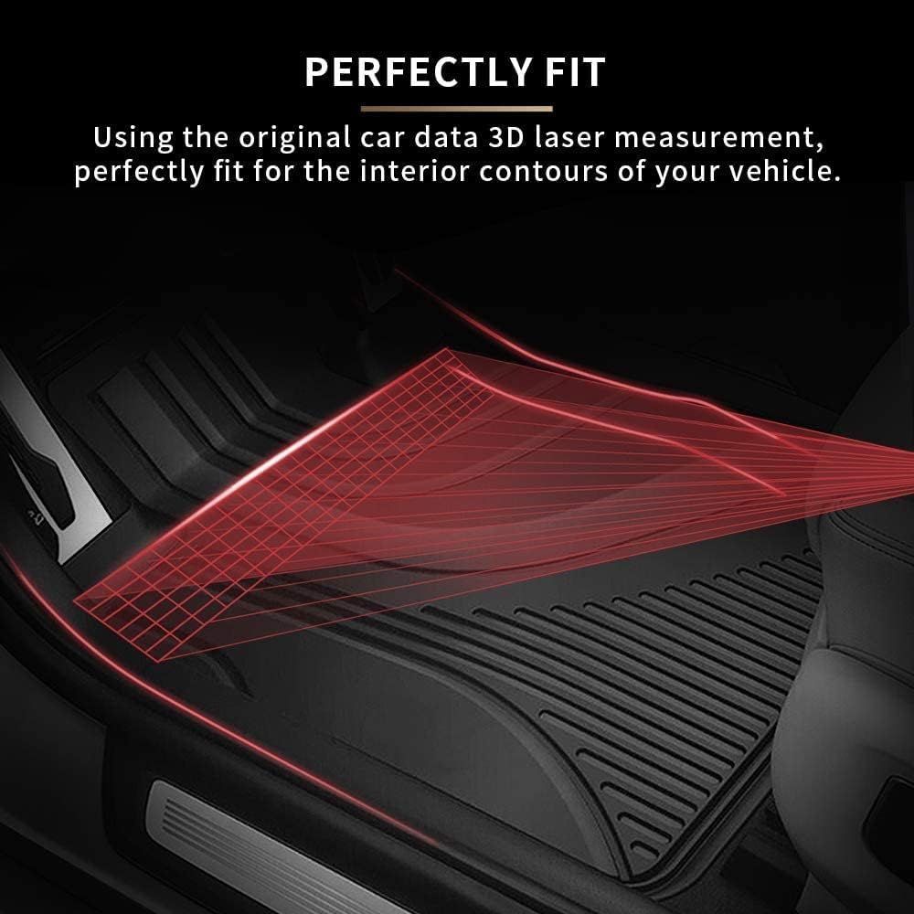 All Weather Car Floor Mats Front & 2nd Seat Floor Liners E9746