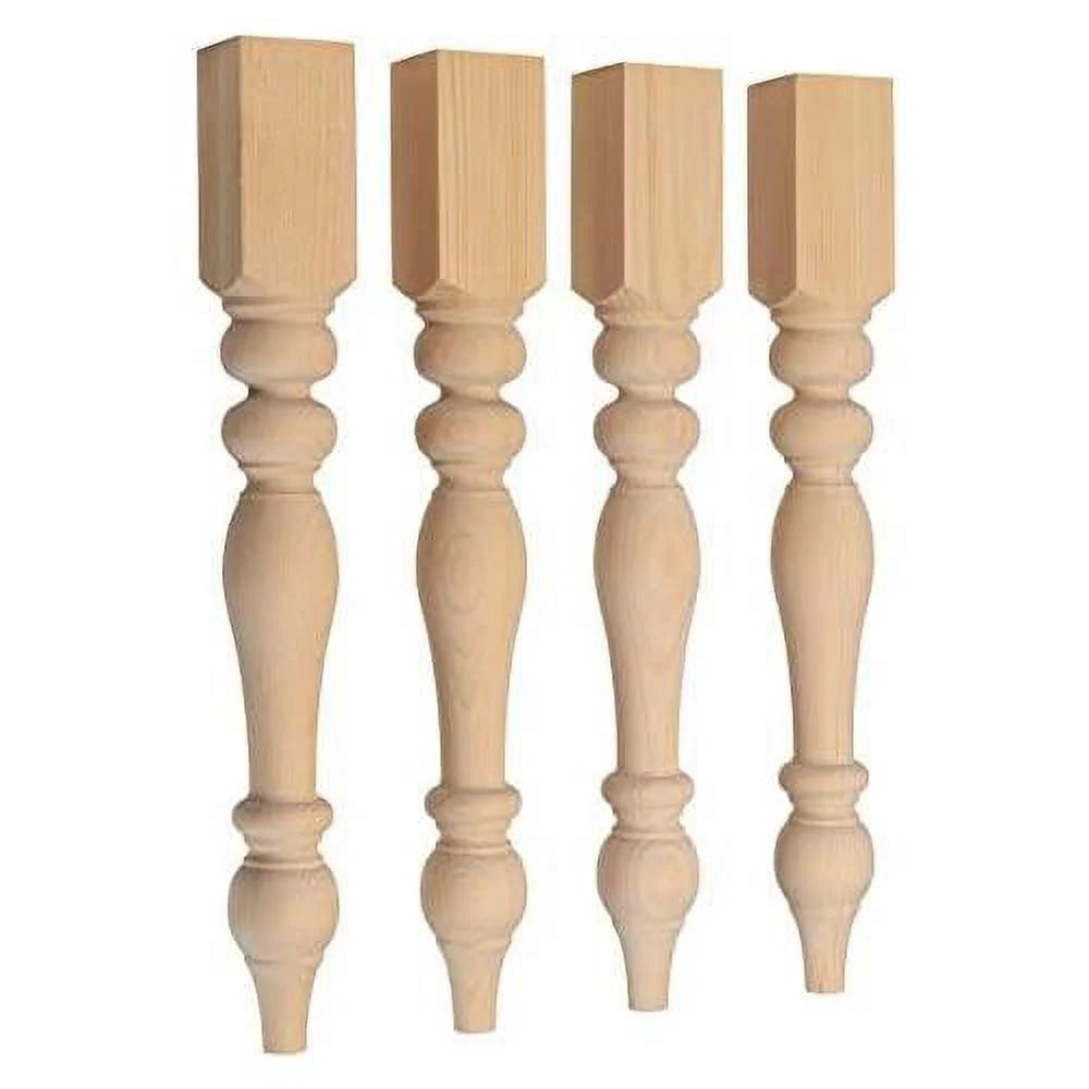 Unfinished Turned Table Legs Set Of 4 K71098