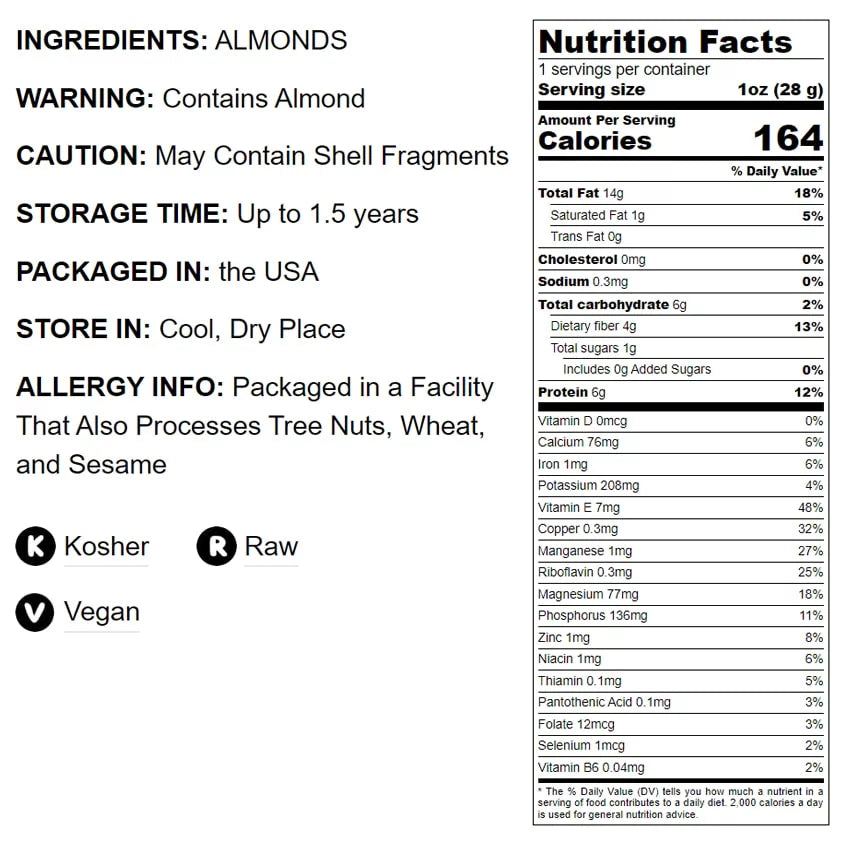 California Almonds 4 Pounds Kosher X398
