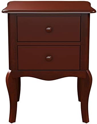 Traditional Wood 2-Drawer Nightstand in Espresso S13306