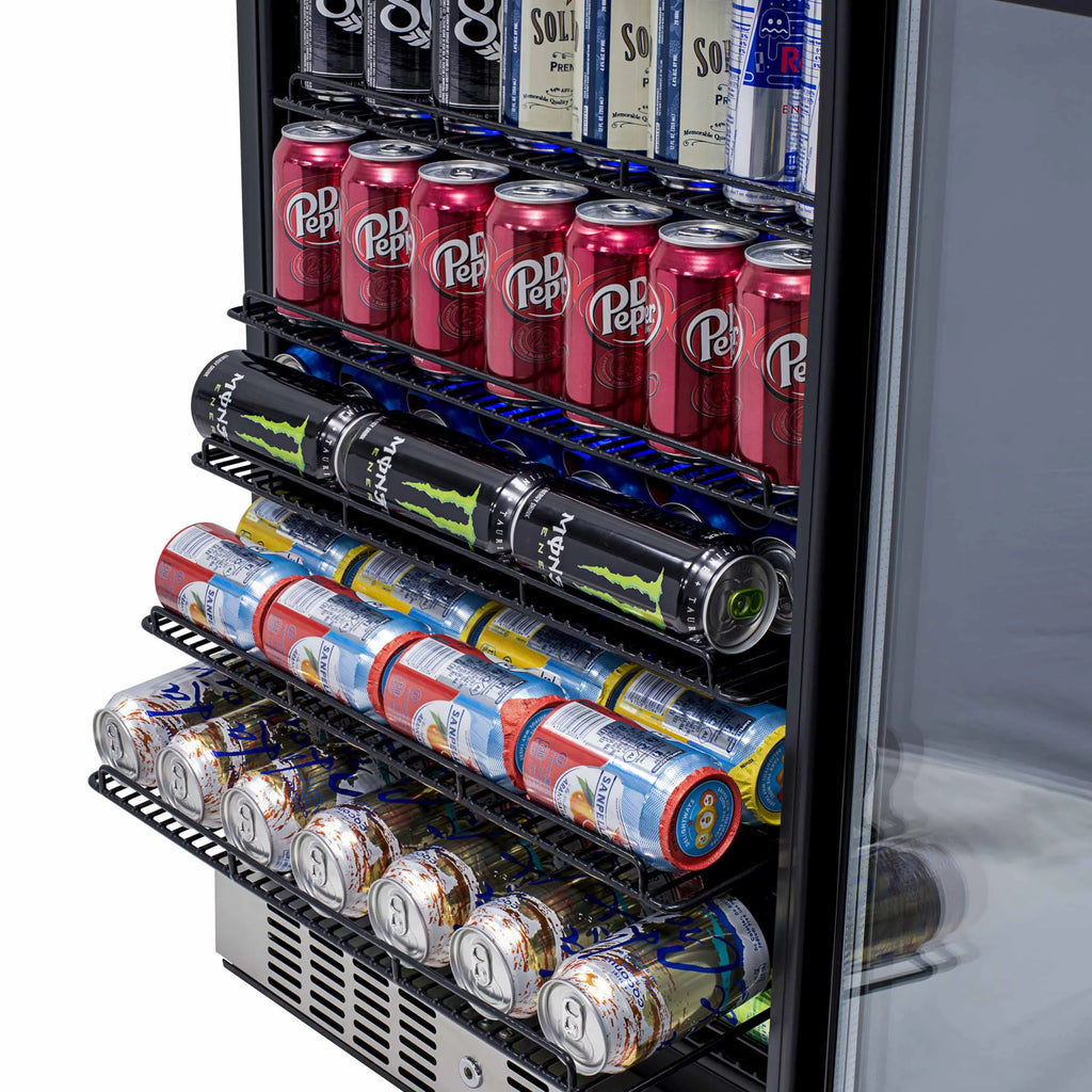 177 Can Stainless Steel Beverage Refrigerator J172