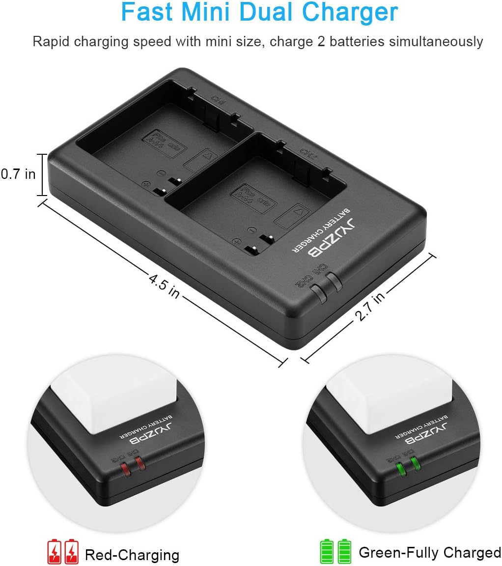 2 Pack 3.85V 4800mAh Replacement Batteries with Dual Battery Charger Y763432