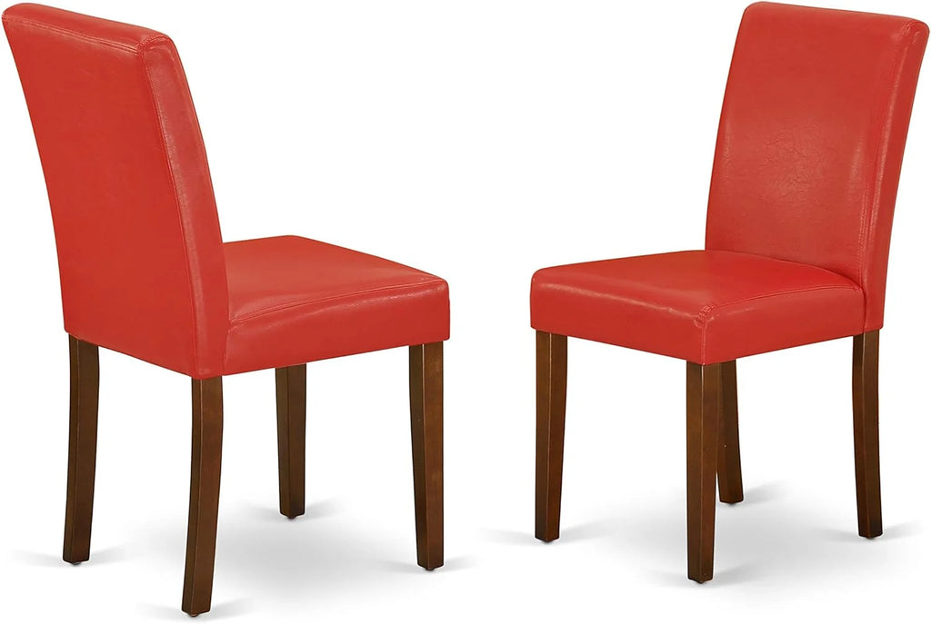 3 Piece Dinette Set with Round Table and 2 Faux Leather Chairs B6956