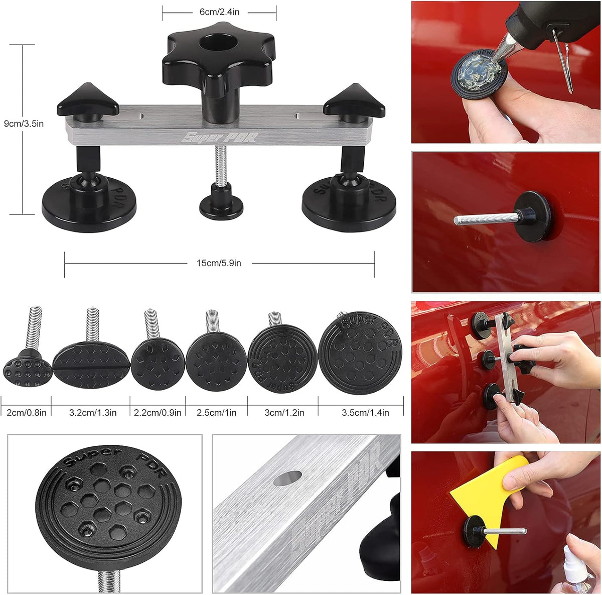 PDR Tools Car Paintless Dent Repair Remover Tool Kit Pack of 2 I79070