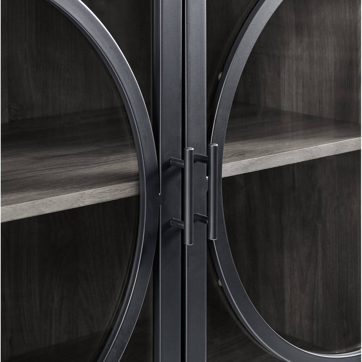 Metal and Glass Door Accent Console G35673