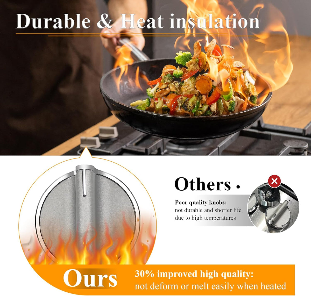 5 Pack Gas Stove Range Knobs U611367