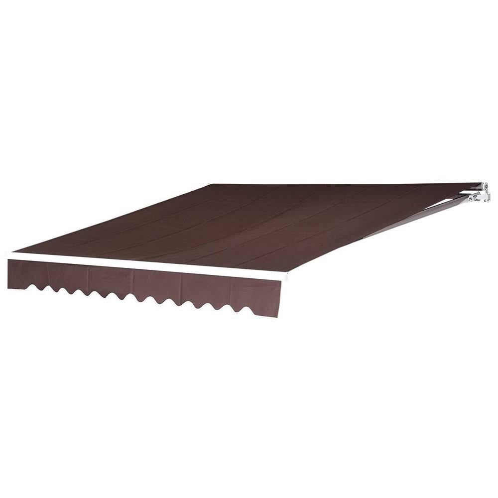 12x10 Feet Manual Retractable Patio Awning G433087