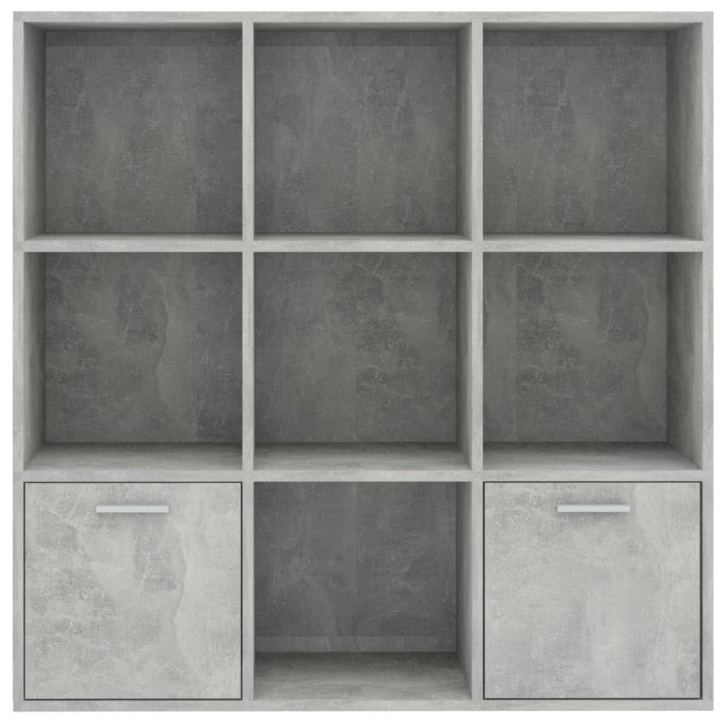 Book Cabinet Concrete Gray Chipboard T3952