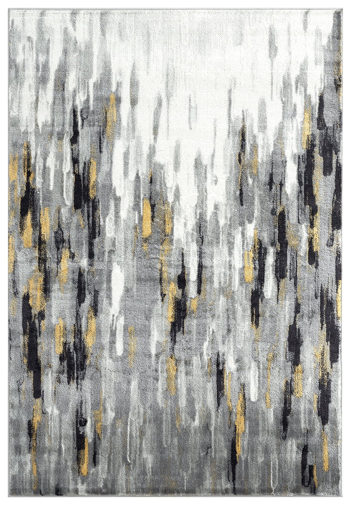 6 x 9 Grey Yellow Area Rug R627429
