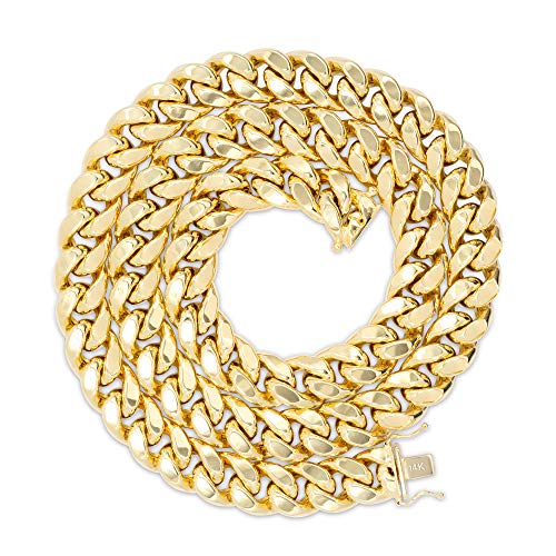 14k Yellow Gold Miami Cuban Link Chain Necklace X75172