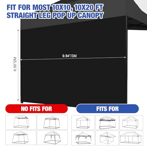 4 Pack 6.56 x 9.84 ft Blue Waterproof Canopy Sidewalls with Zipper Doors R873064
