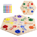Double-Sided Wooden Marble Board Game C643