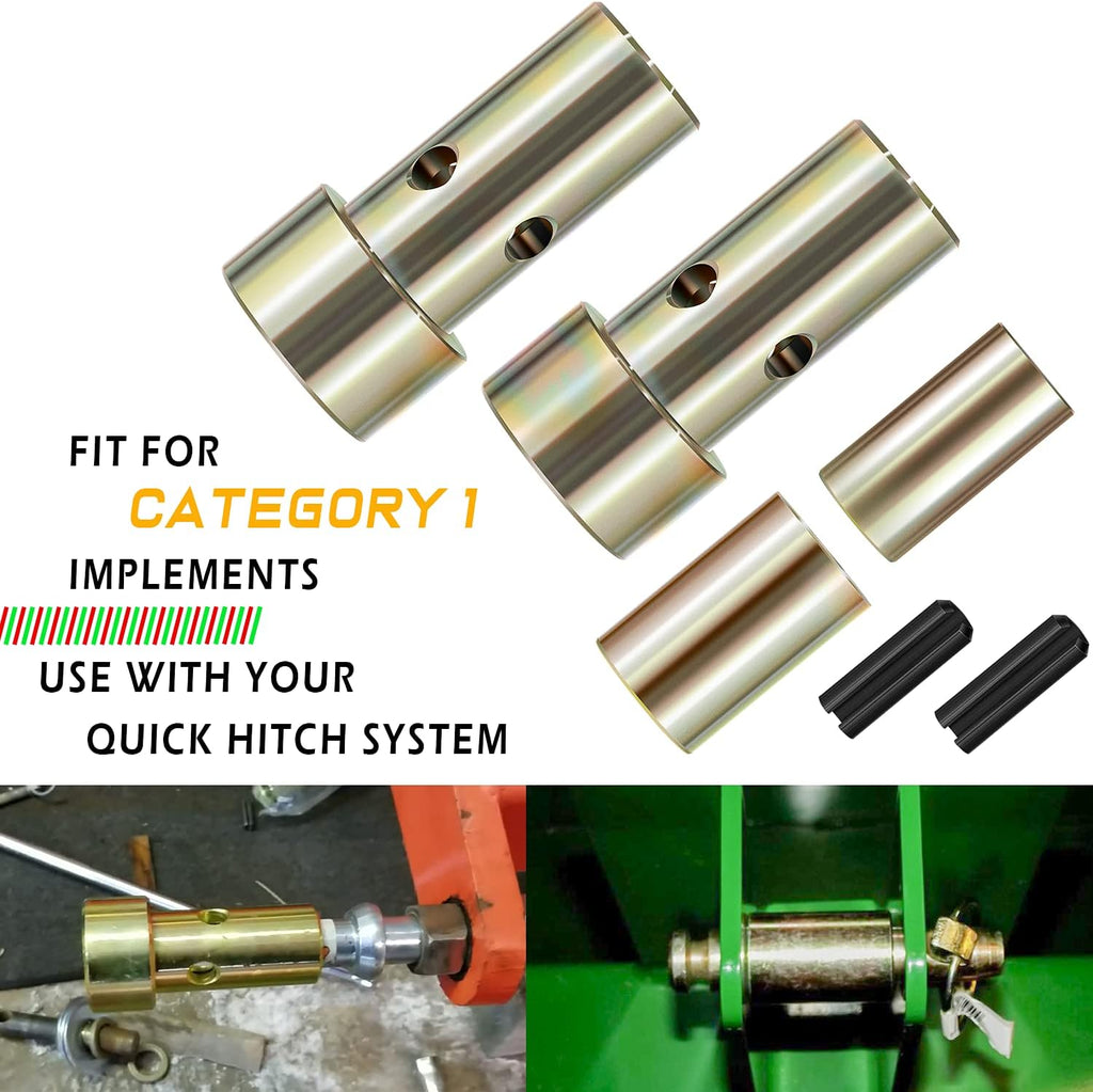 4 Pairs Cat 1 Quick Hitch Adapter Bushing Kit L580