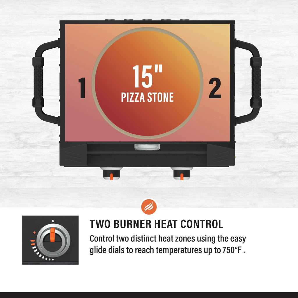 Tabletop Propane Pizza Oven with Two 15 Cordierite Stones K838768