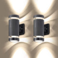 2 Pack LED Outdoor Wall Lights Aluminum Waterproof 3000k 5W I8949