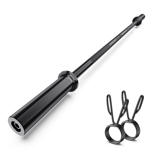 57" Olympic Barbell Bar, 2" Standard Straight Barbell Bars with 2 Spring Collars I2793