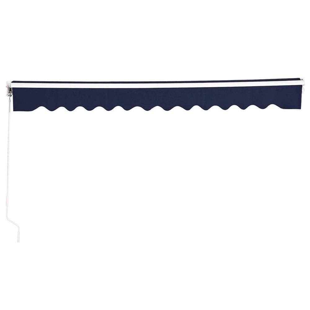 12x10 Feet Manual Retractable Patio Awning G433087