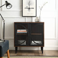 Metal and Glass Door Accent Console G35673