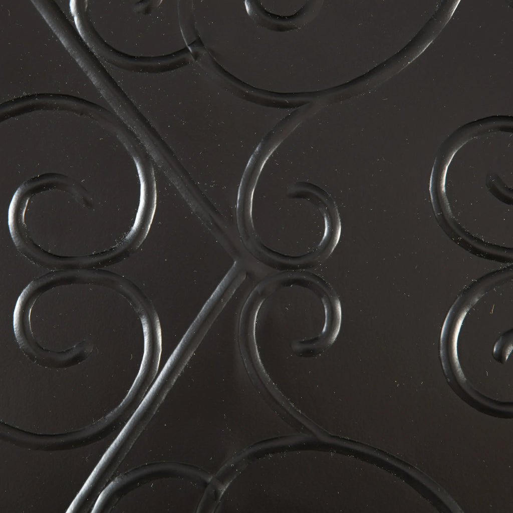 Black Metal Boot Tray with Coir Insert O26948