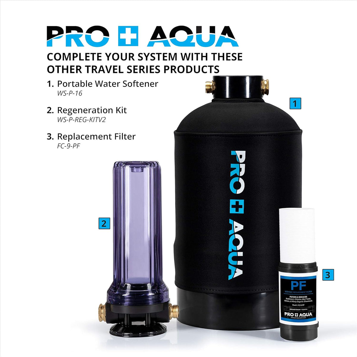Portable RV Water Softener 16,000 Grain High Flow P736173