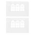 Party Tent Sidewall 2 pcs with Window PE White L9976