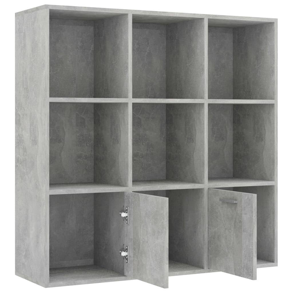 Book Cabinet Concrete Gray Chipboard T3952