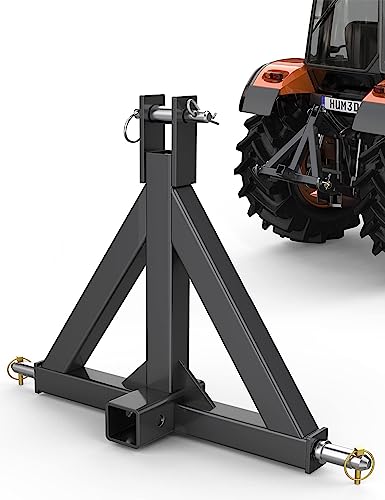 2" Orange Trailer Hitch Receiver for Category 1 Tractors E161
