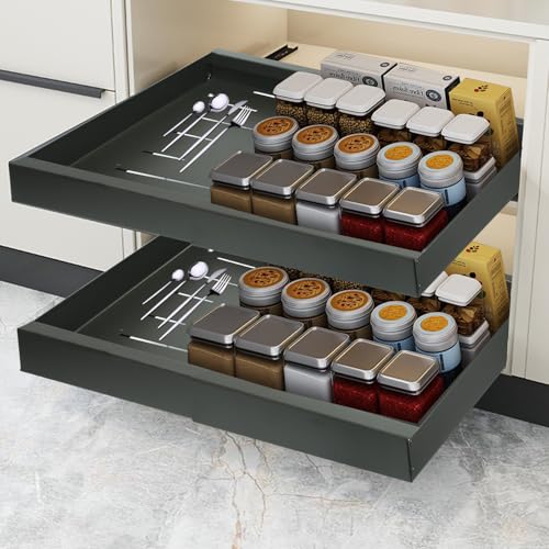 Gray Expandable Heavy Duty Slide Out Drawers B147