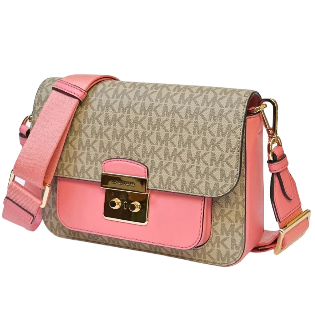 Medium PVC Leather Flap Crossbody Handbag F340