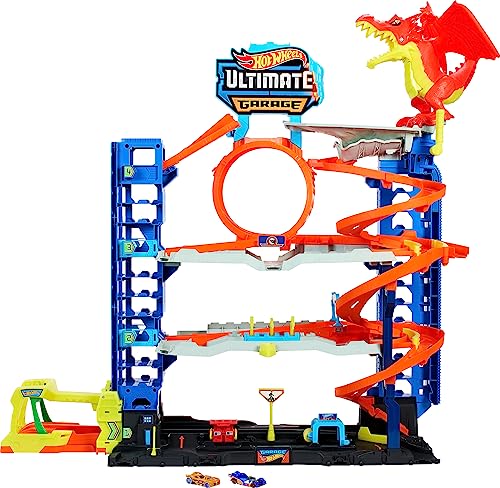 Ultimate Garage Toy Car Track Set with 2 Die-Cast Toy Cars F536