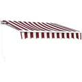 12x10 Feet Manual Retractable Patio Awning G433087