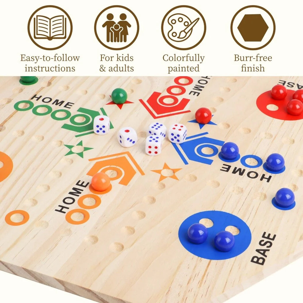Double-Sided Wooden Marble Board Game C643
