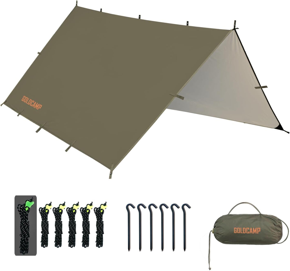 70D Nylon 10''X10'' Waterproof Camping Tarp H98576