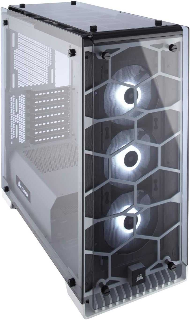 Black Mid-Tower Case with 3 RGB Fans Tempered Glass T62563