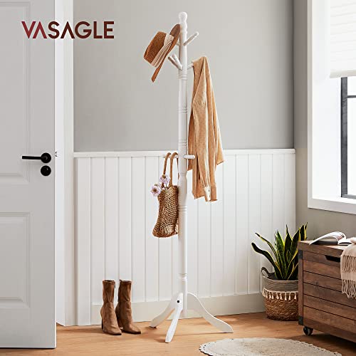 Solid Wood Coat Rack with 10 Hooks Q70111